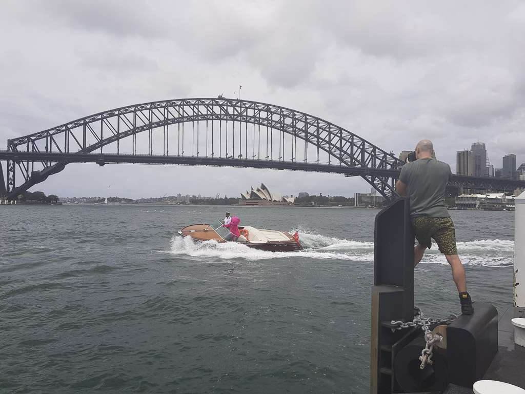The ultimate Pink Bear prop - luxury speed boating in Sydney Harbour