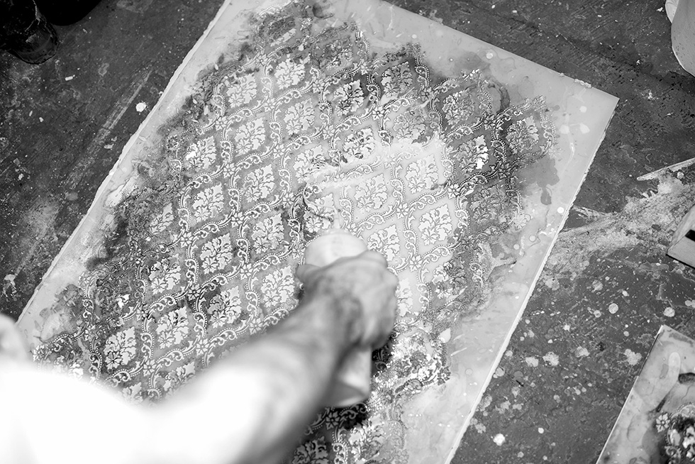 When everything is ready I apply the paint