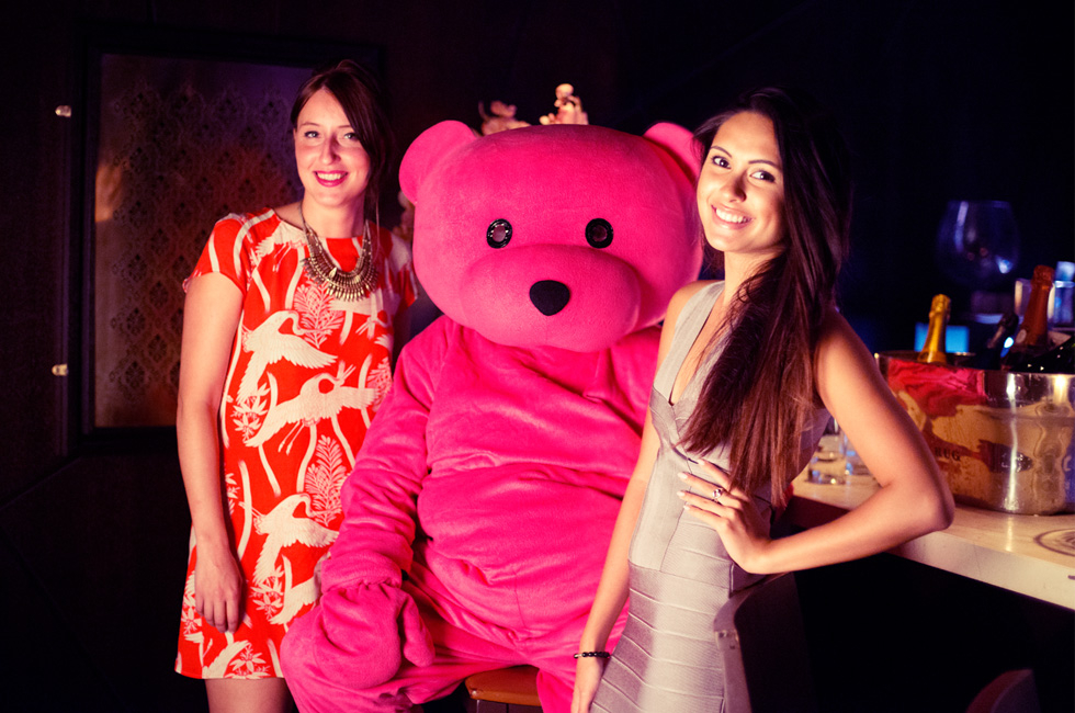 Steff Lincoln + Friend meet Ted - (Golden VIP behind)