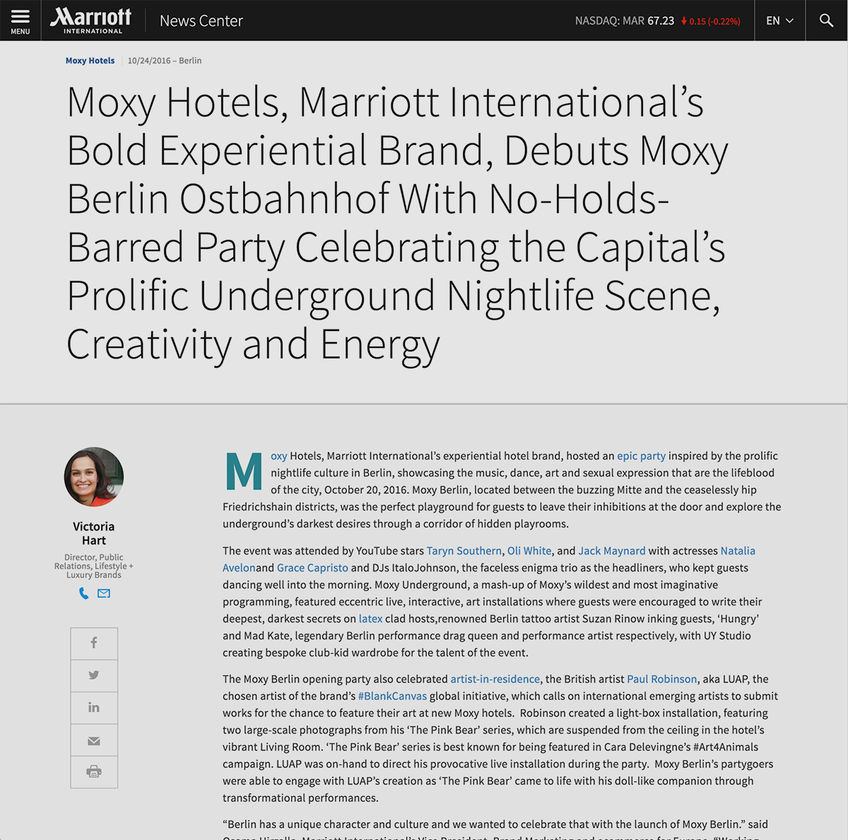 Marriott news